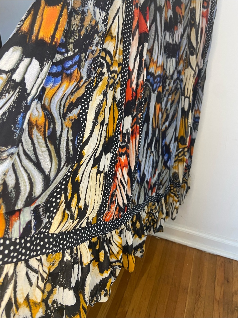 NWOT Anthropologie Maeve butterfly print ruffle sleeved maxi dress - Picture 7 of 16
